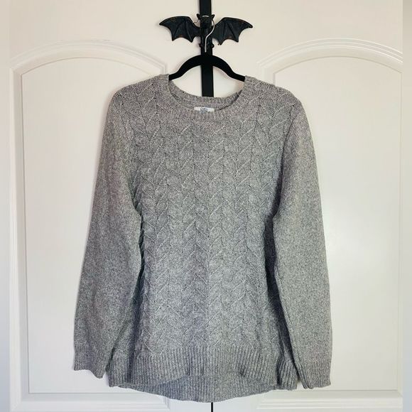 Croft & Barrow Gray Crew Neck Sweater, Textured feel, Stretchy size XXL - Picture 1 of 10